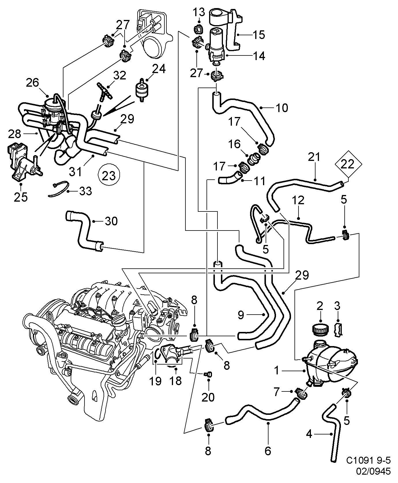 SAAB 4 396 172 - Supapa control, agent frigorific parts5.com