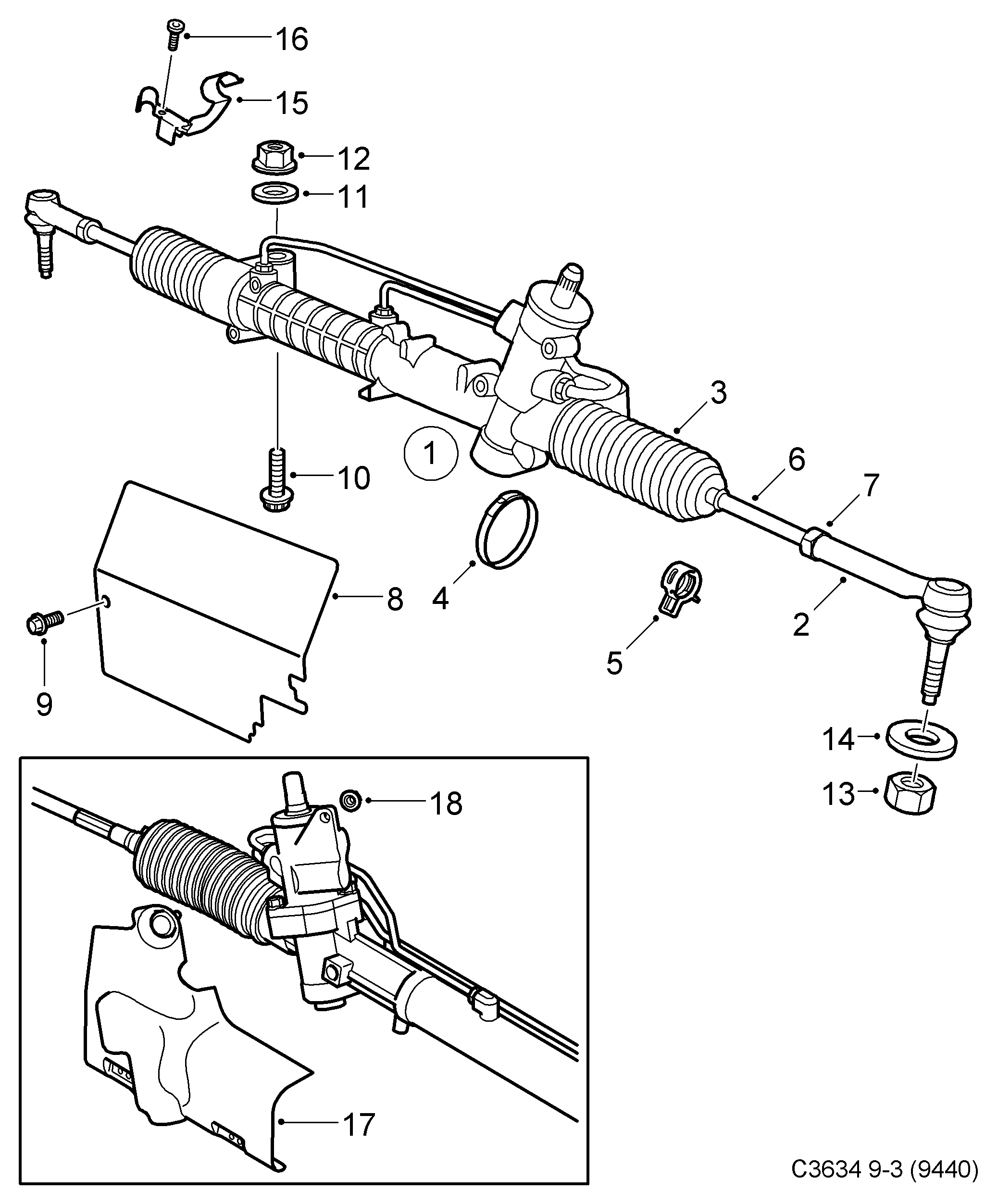 SAAB 12 801 423 - Cap de bara parts5.com