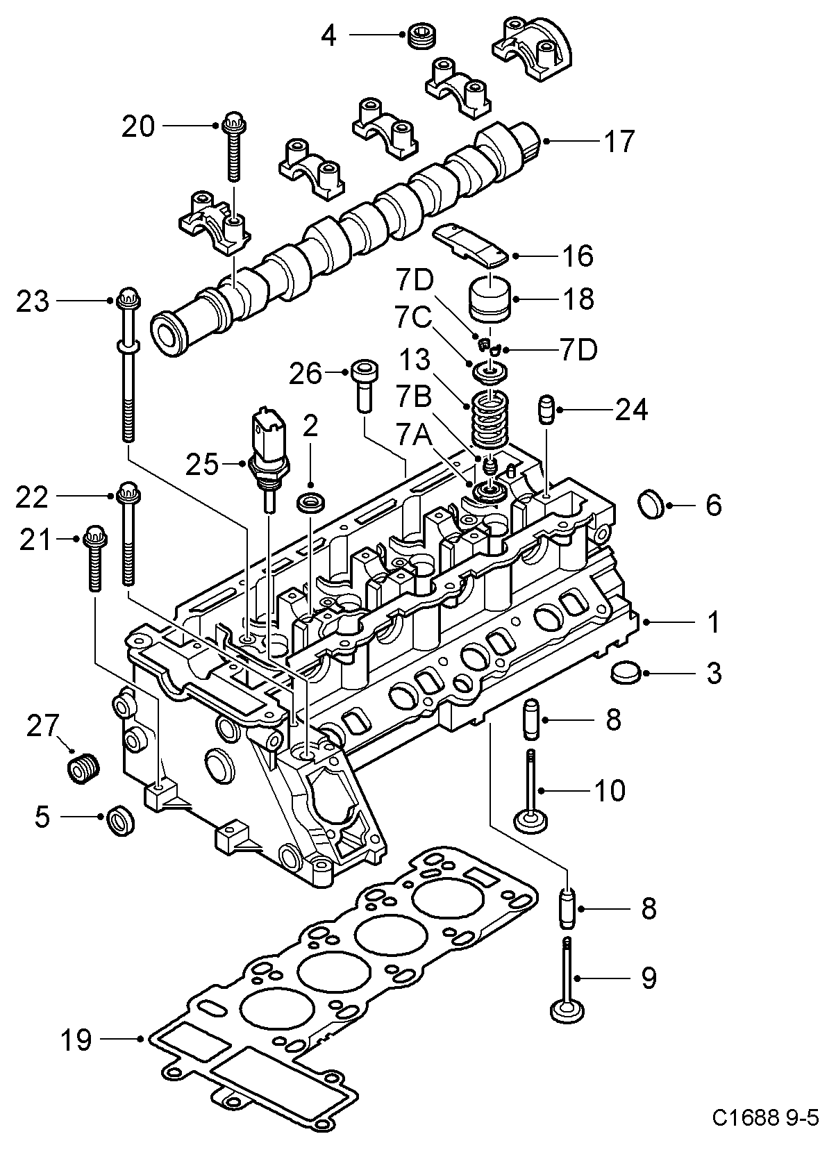 SAAB 95 43 018 - Set surub, chiulasa parts5.com