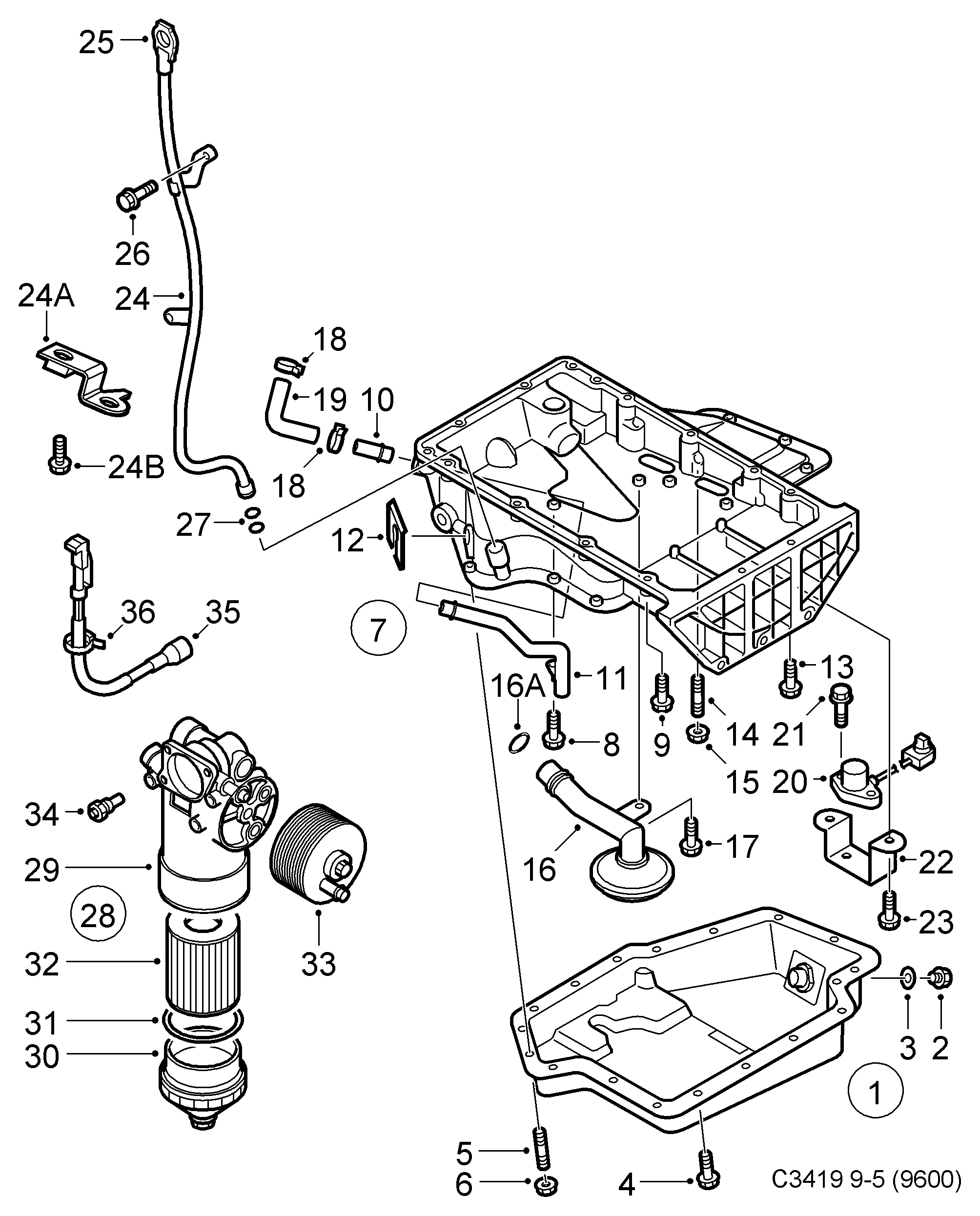 SAAB 5951421 - Snímač, tlak oleje parts5.com