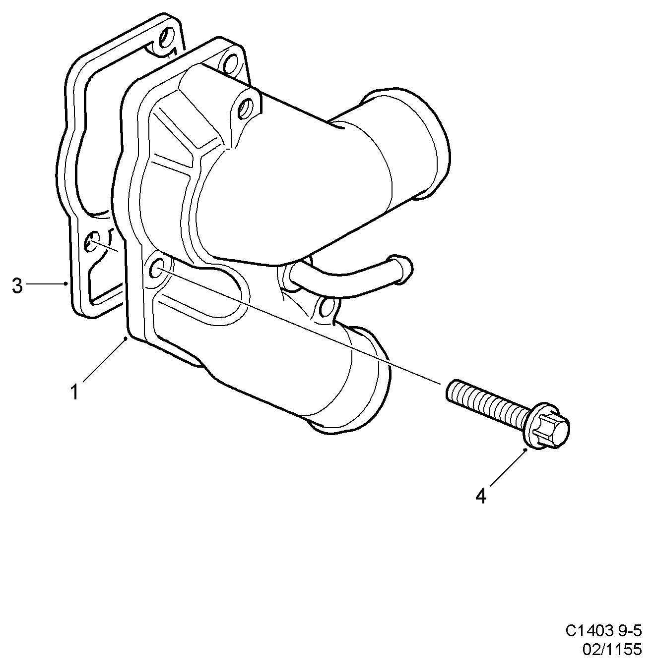 SAAB 95 43 802 - Sonde de température, liquide de refroidissement parts5.com