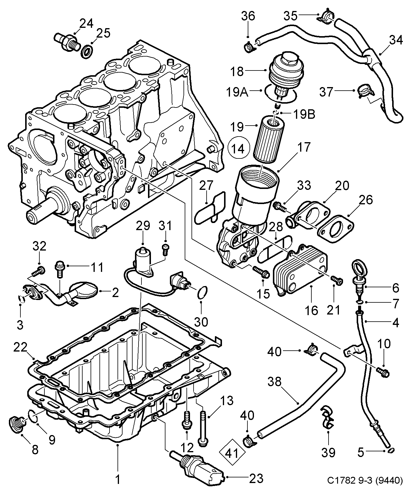 SAAB 90569684 - Senzor, pritisak ulja parts5.com