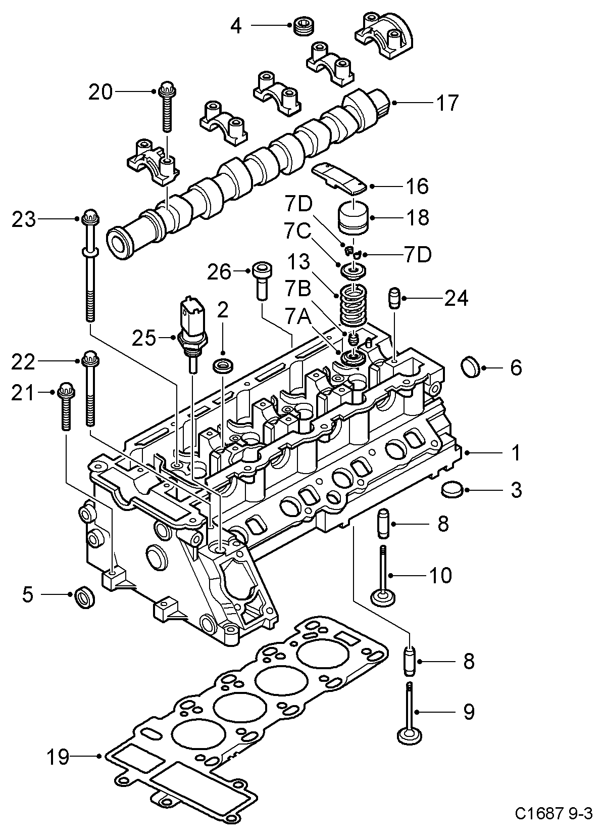 SAAB 95 42 978 - Culbutor supapa parts5.com