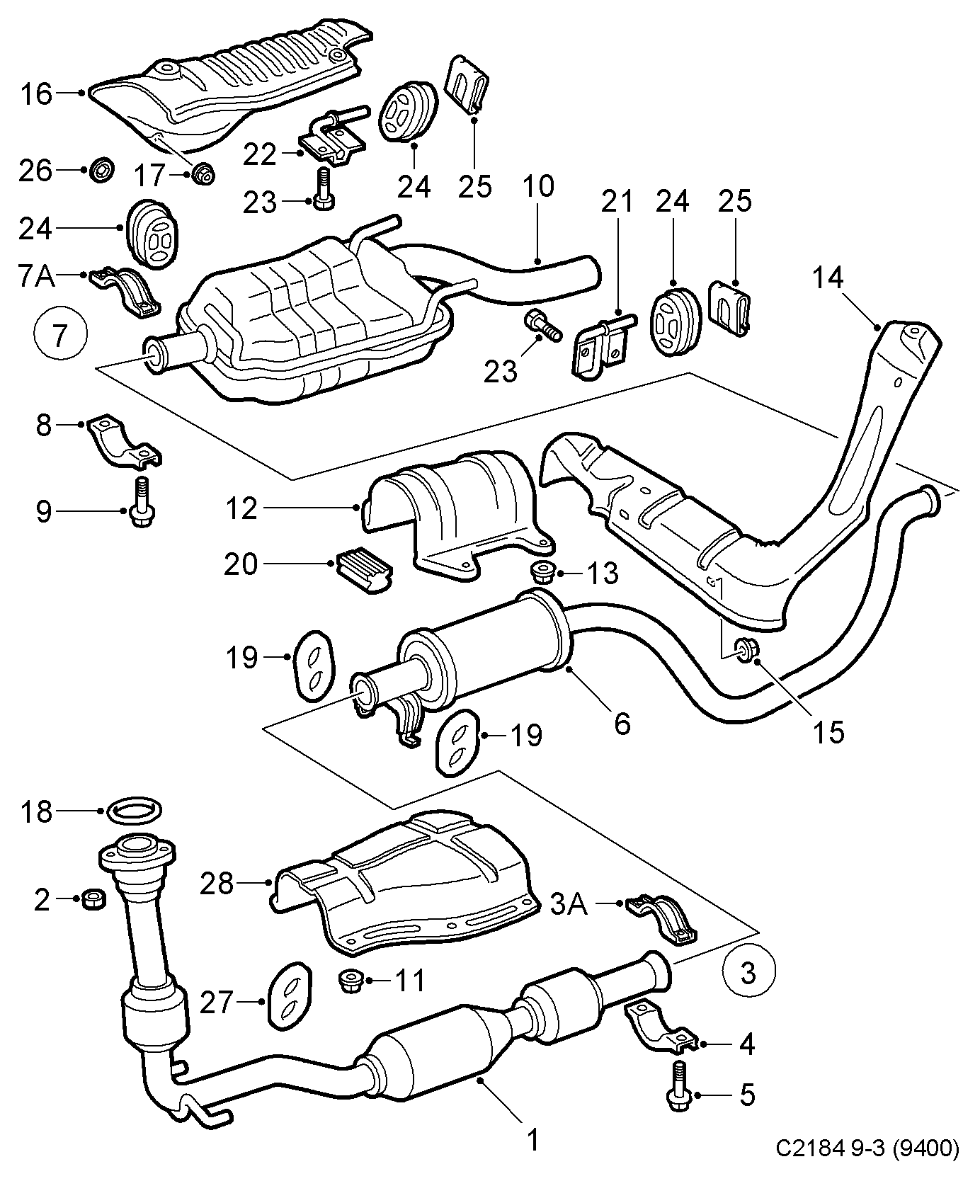 SAAB 4229829 - Conector teava, sistem de esapament parts5.com