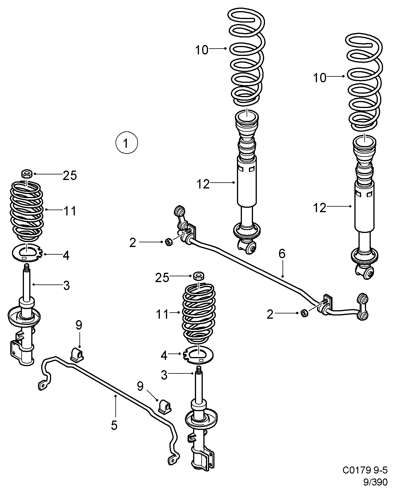 SAAB 5064308 - Tlumič pérování parts5.com