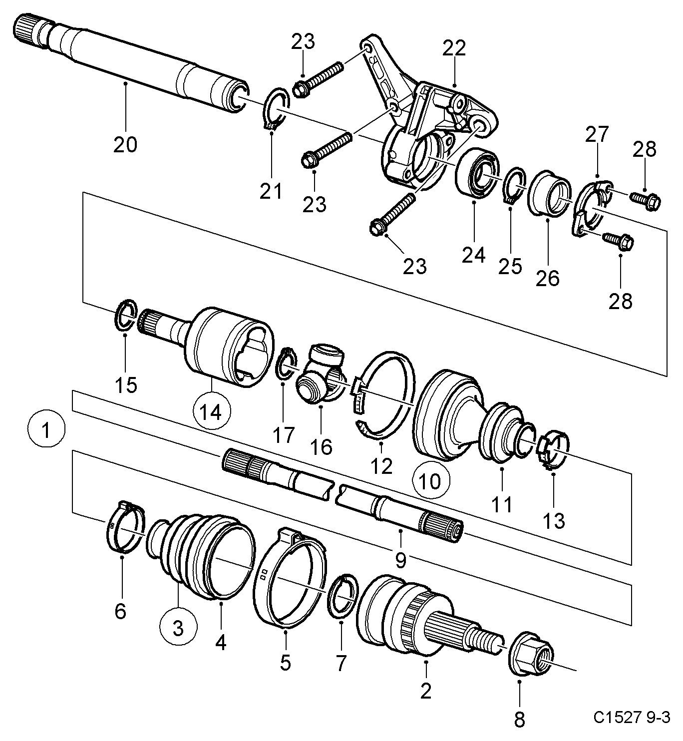 Vauxhall 93185258 - Paljekumi, vetoakseli parts5.com