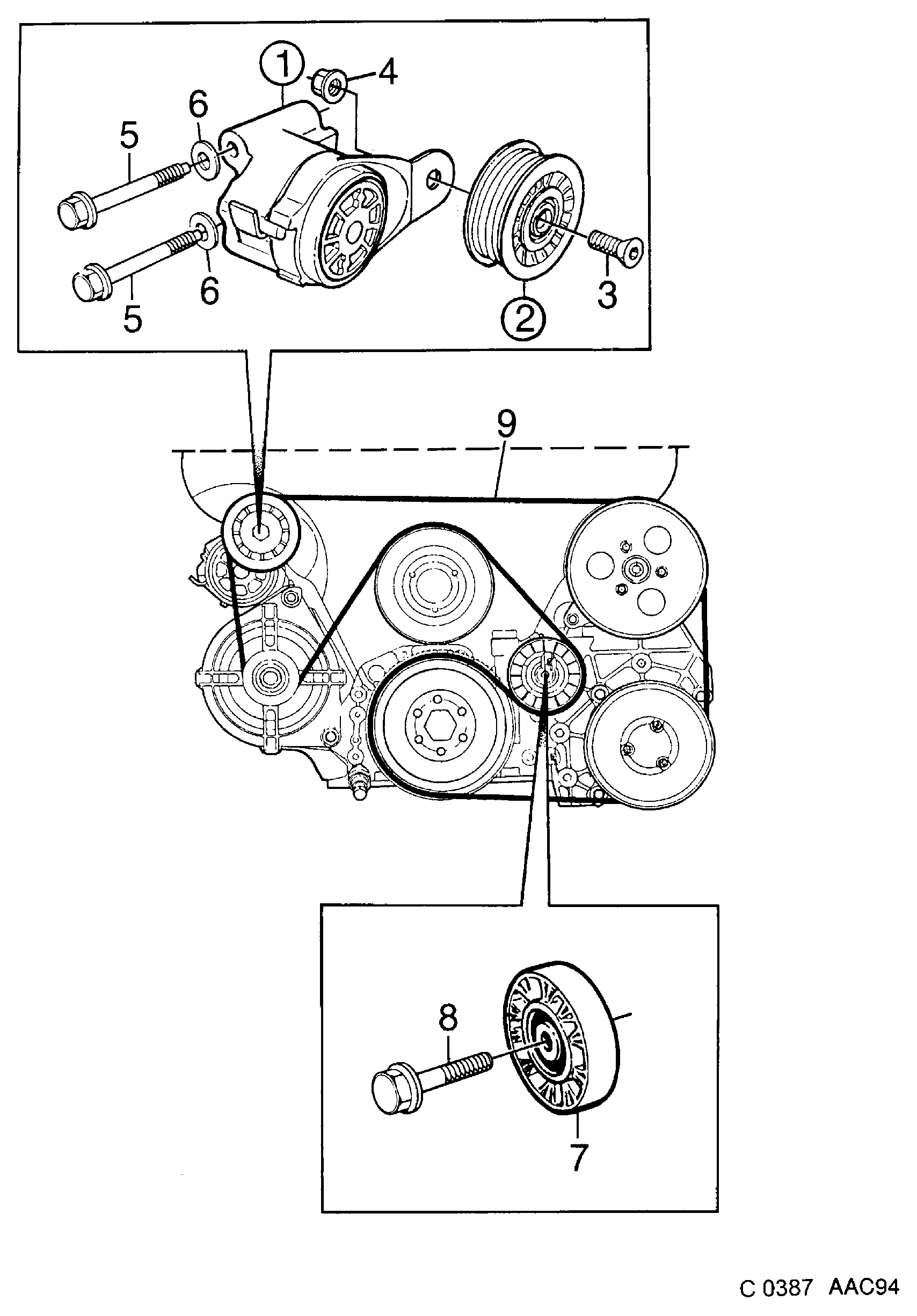 SAAB 4395422 - Ozubený klinový remeň parts5.com