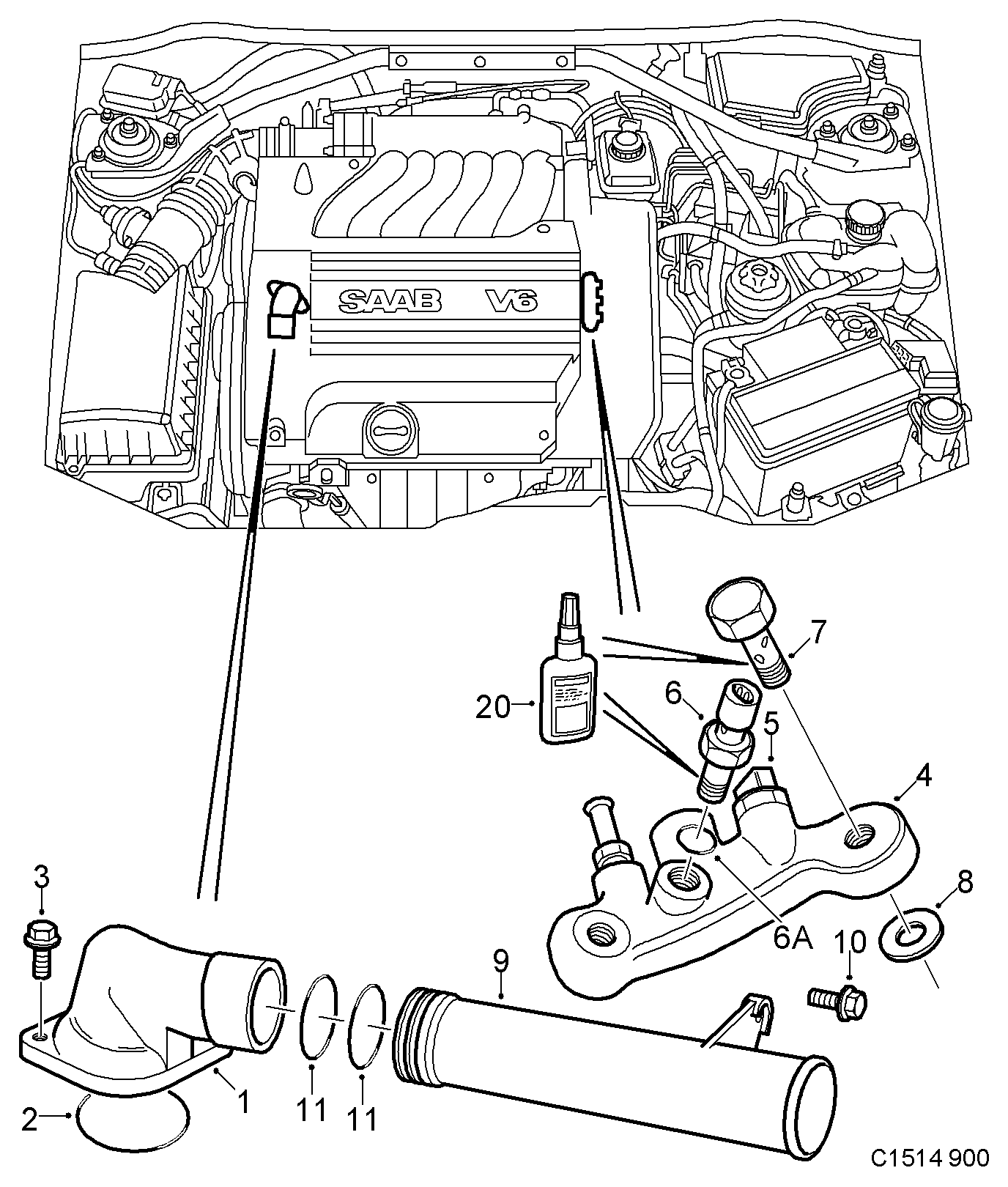 SAAB 45 03 132 - Soğutucu akışkan sıcaklık sensörü parts5.com