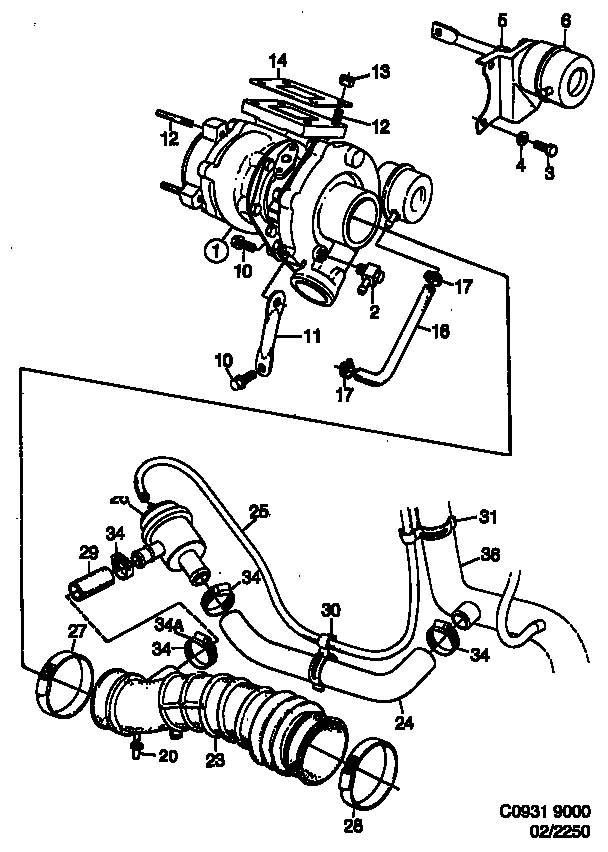 SAAB 9113937 - Tesnenie prívodu turbíny parts5.com