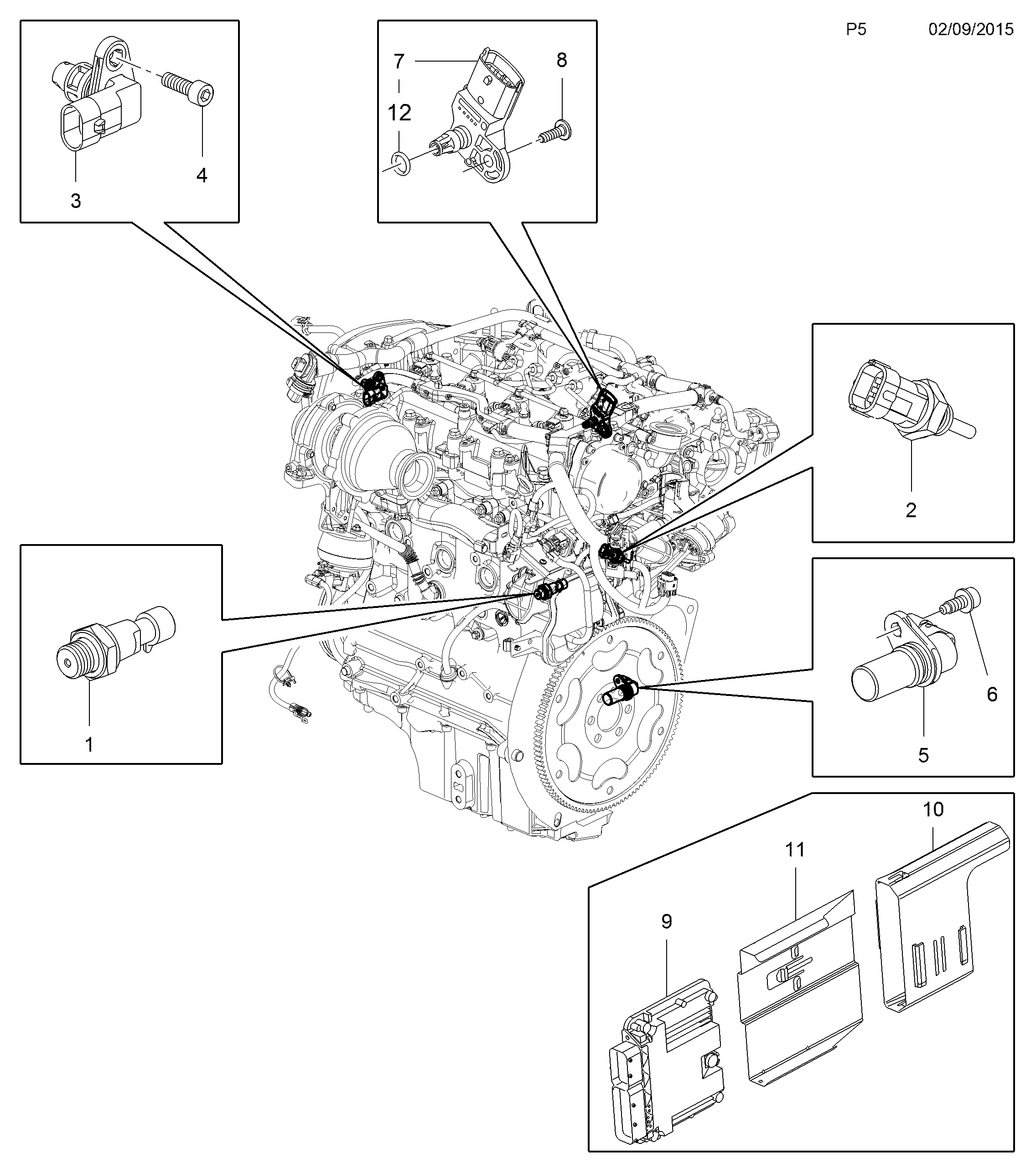 Opel 62 38 865 - Sensor, boost pressure parts5.com