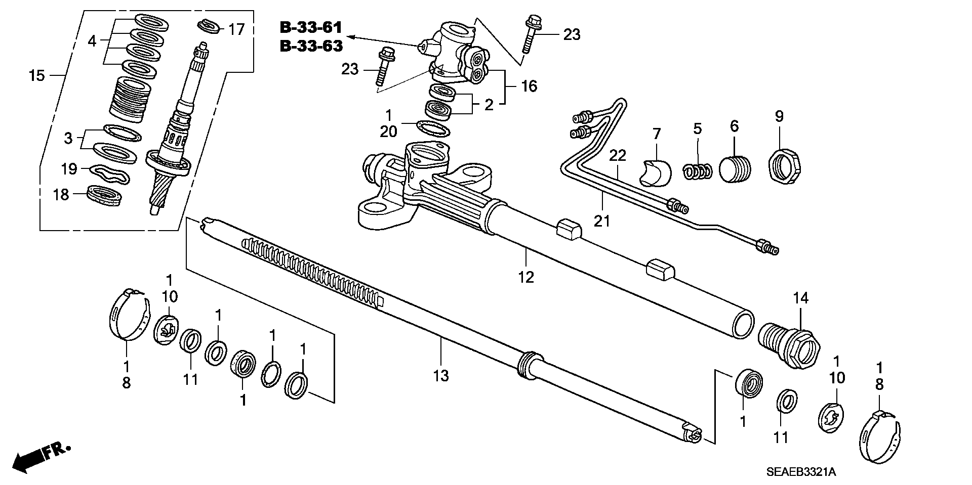 Honda 06534-S84-A01 - Kit de réparation, rotule de direction, barre de connexion parts5.com