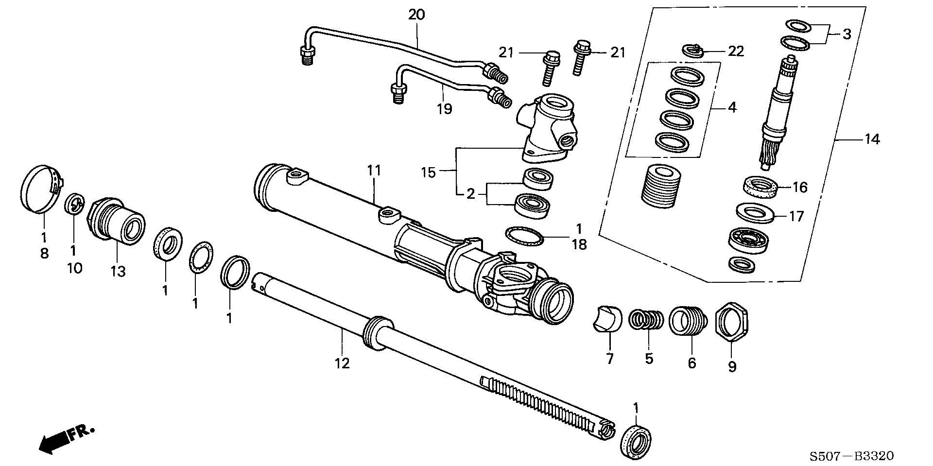 Honda 06532-S84-A01 - Kit de réparation, rotule de direction, barre de connexion parts5.com