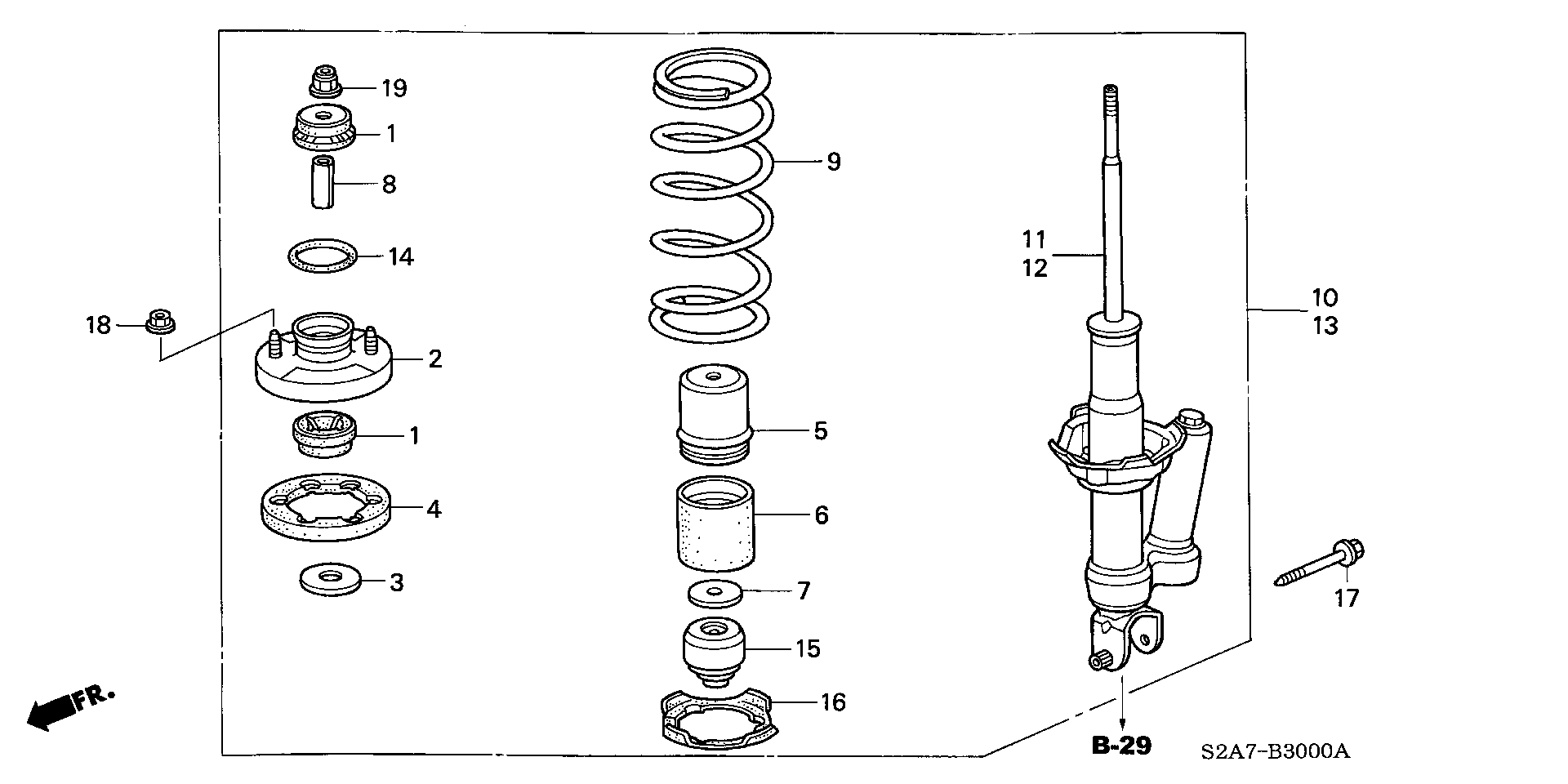 Honda 51686SR3003 - Ložisko pružné vzpěry parts5.com