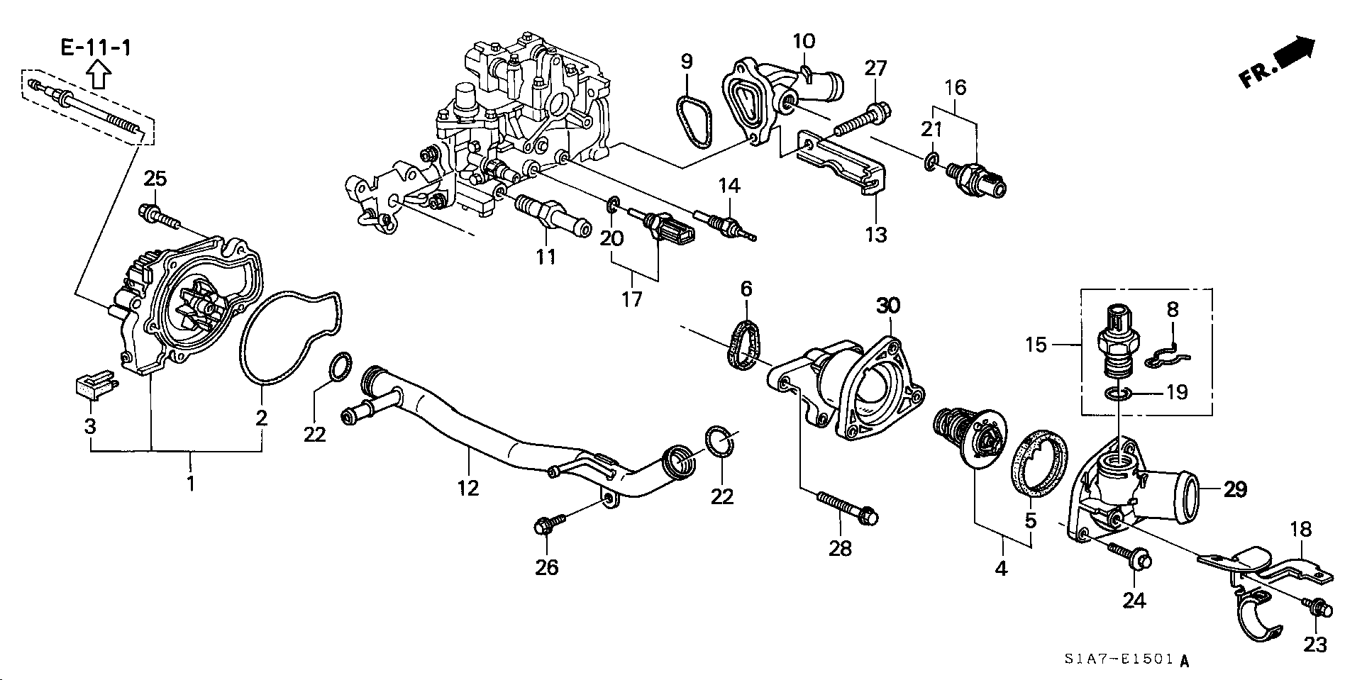 Honda 19301-PDA-E01 - Termostat, chladivo parts5.com