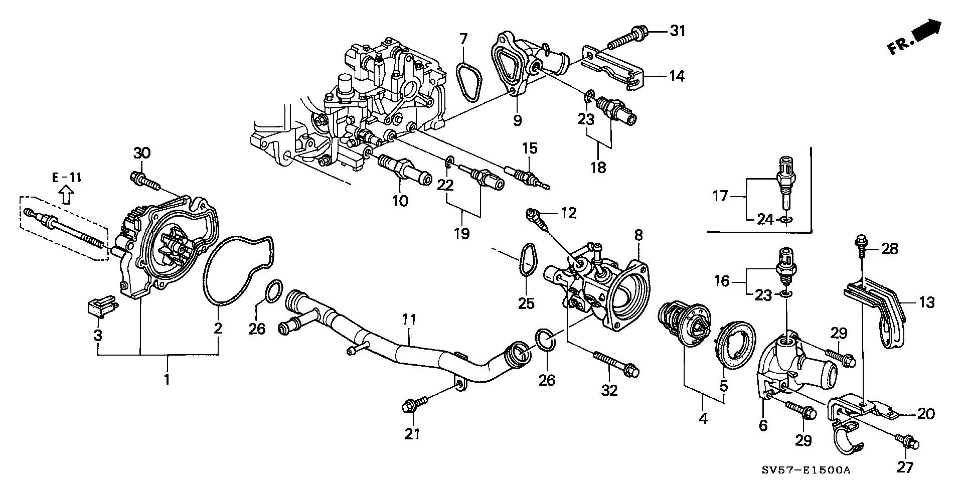 ACURA 19200P0BA01 - Vodní čerpadlo parts5.com