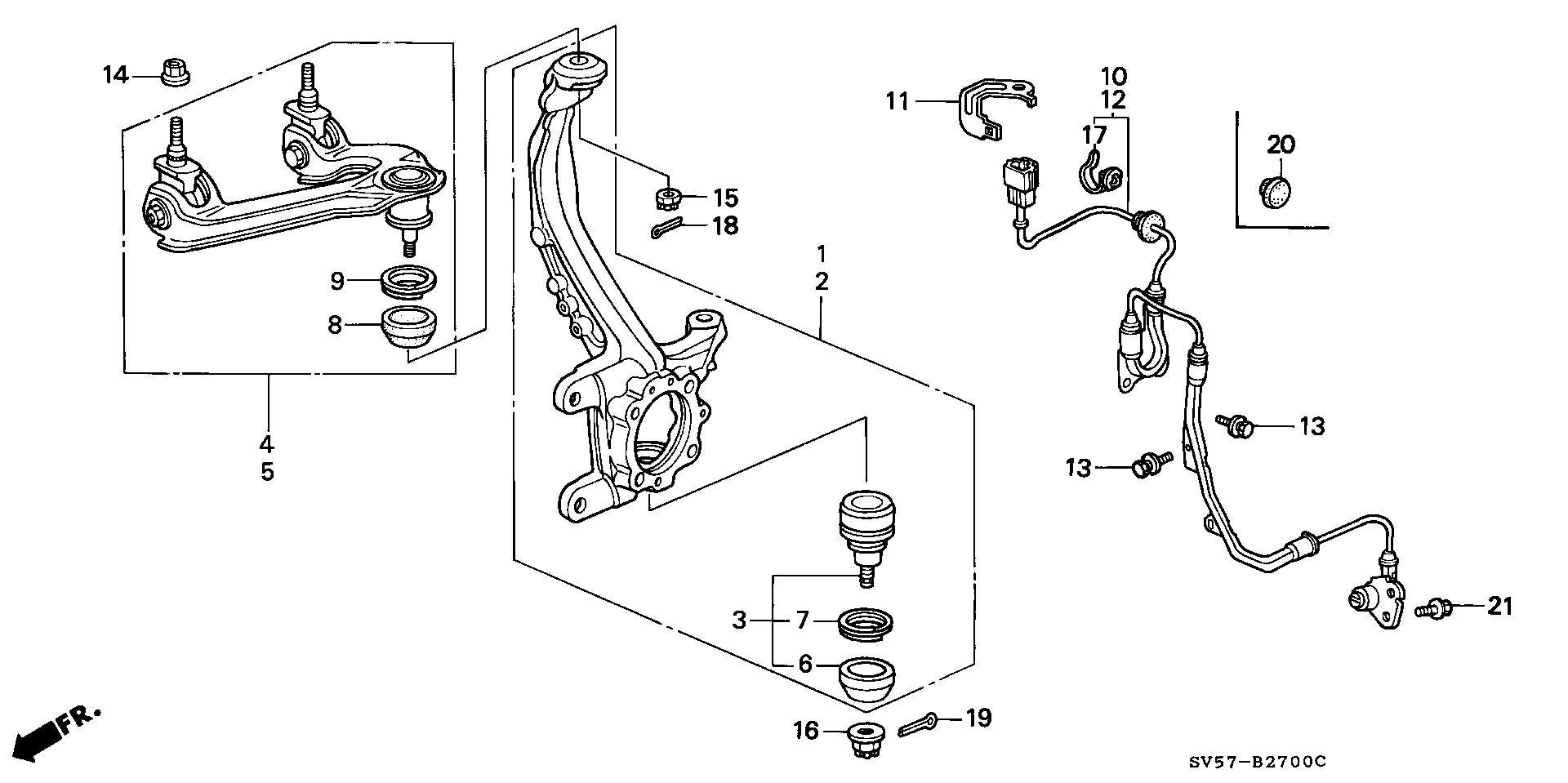 Honda 51215SV4J50 - Articulatie sarcina / ghidare parts5.com