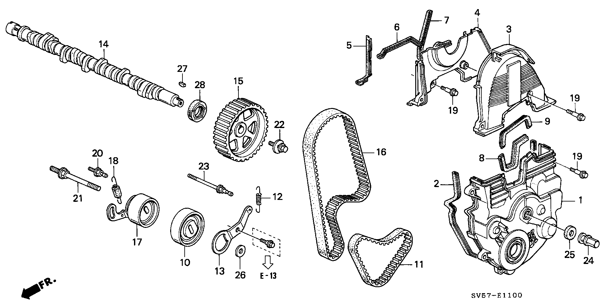 Honda 13 404 PT0 003 - Rola intinzator,curea distributie parts5.com