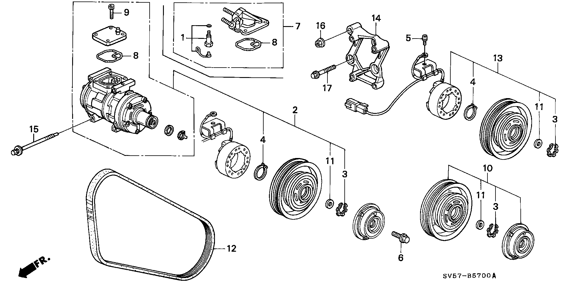 Honda 38920-P0A-003 - V-Ribbed Belt parts5.com