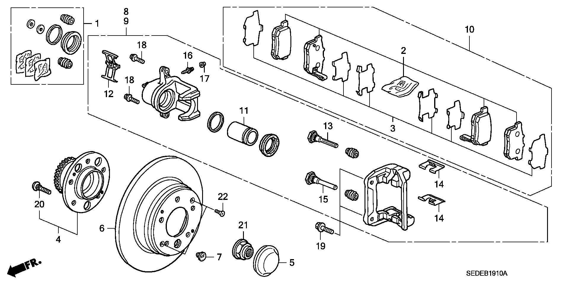 Honda 42200SED952 - Комплект колесен лагер parts5.com