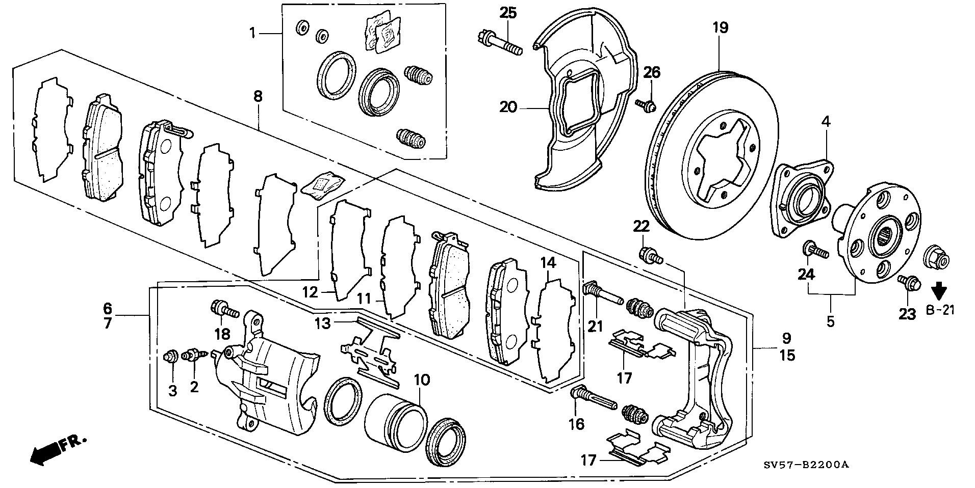 Honda 45018SM5000 - Étrier de frein parts5.com