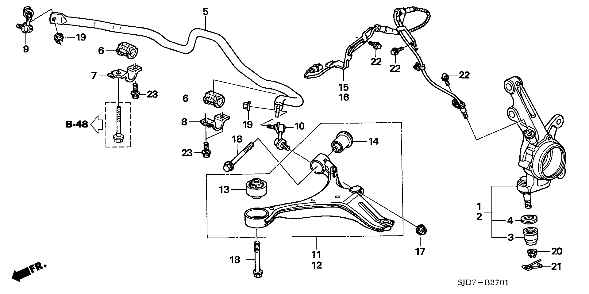 Honda 51391SJH005 - Bush of Control / Trailing Arm parts5.com