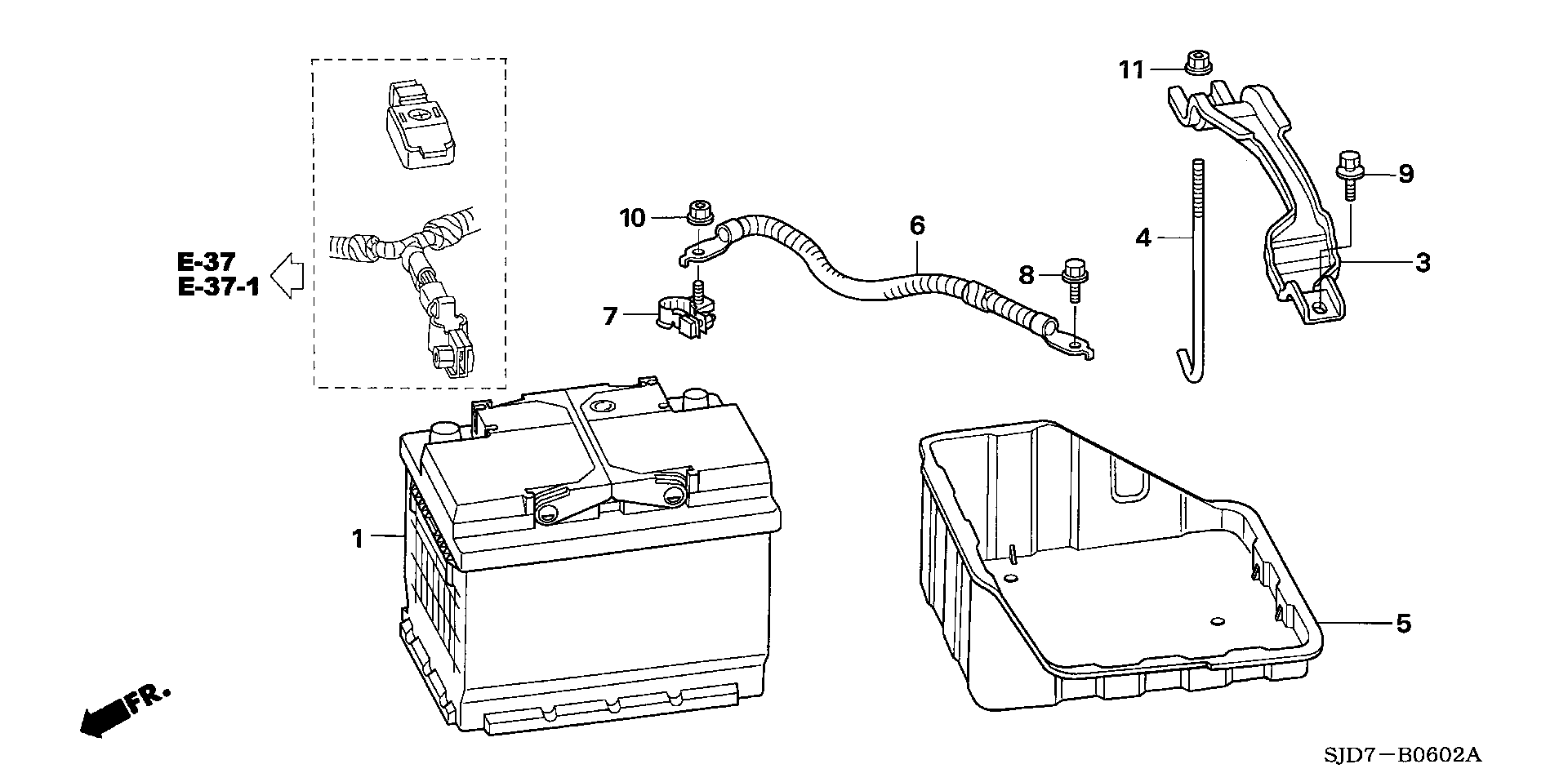 Honda 31500-SEF-E00 - Starter Battery parts5.com