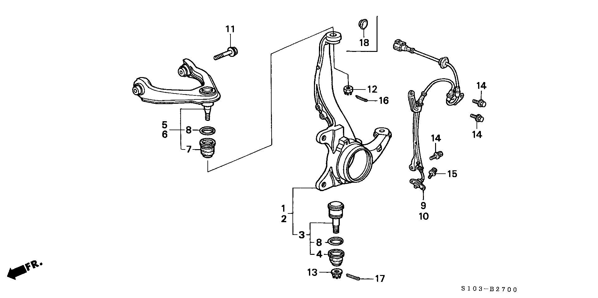 Honda 57455-S10-000 - Tekerlek hız sensörü parts5.com