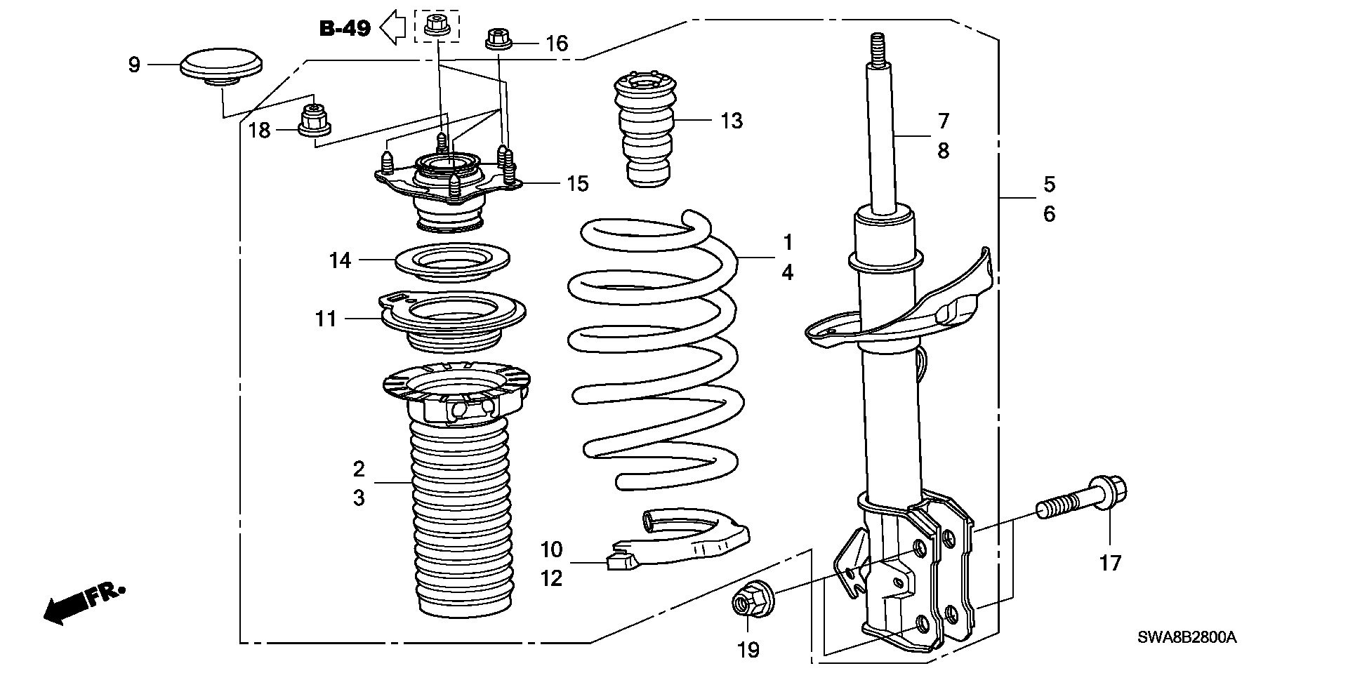 Honda 51726-STK-A01 - Rulment sarcina amortizor parts5.com