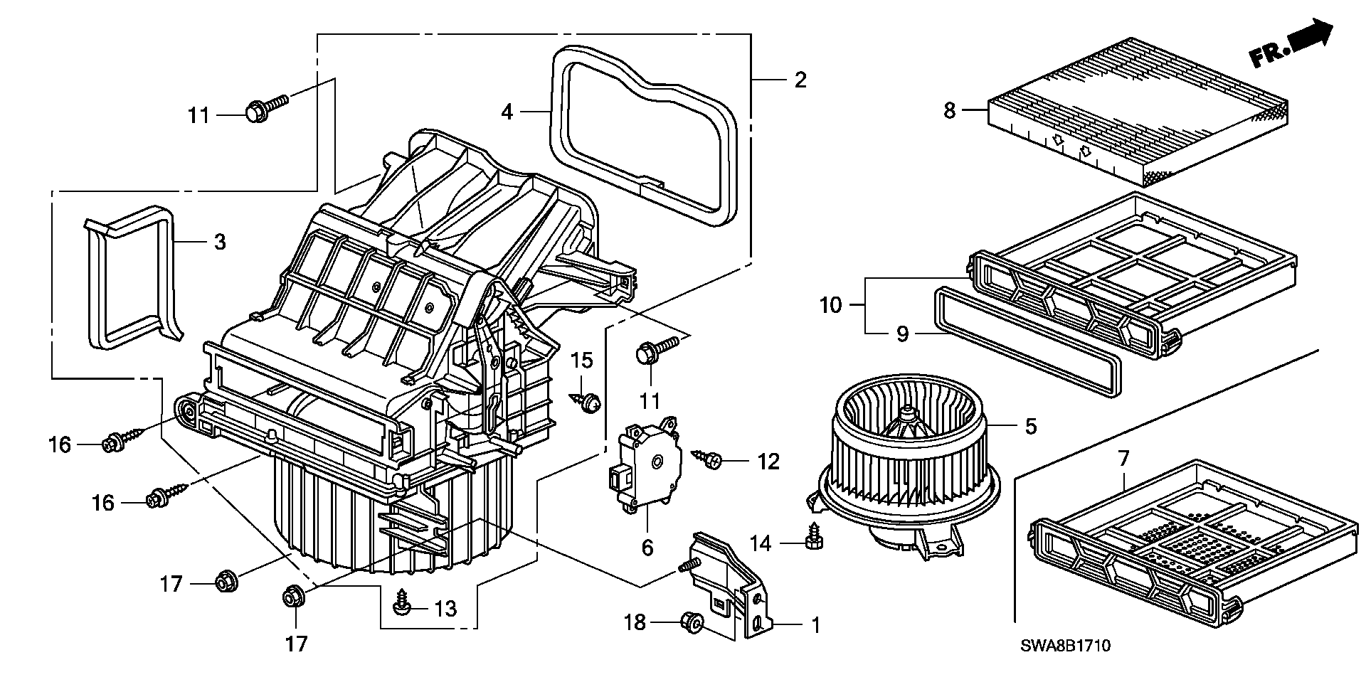 Honda 79310STKA41 - Wentylator wewnętrzny parts5.com