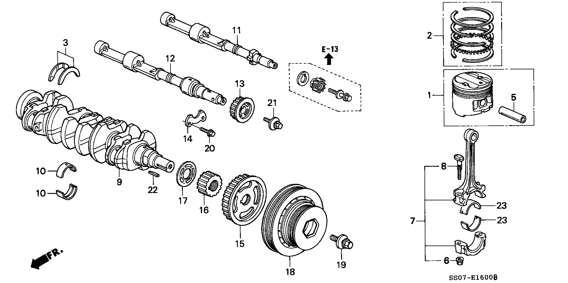 Honda 13621-PT0-003 - Τροχαλία ιμάντα, στροφαλοφόρος άξονας parts5.com