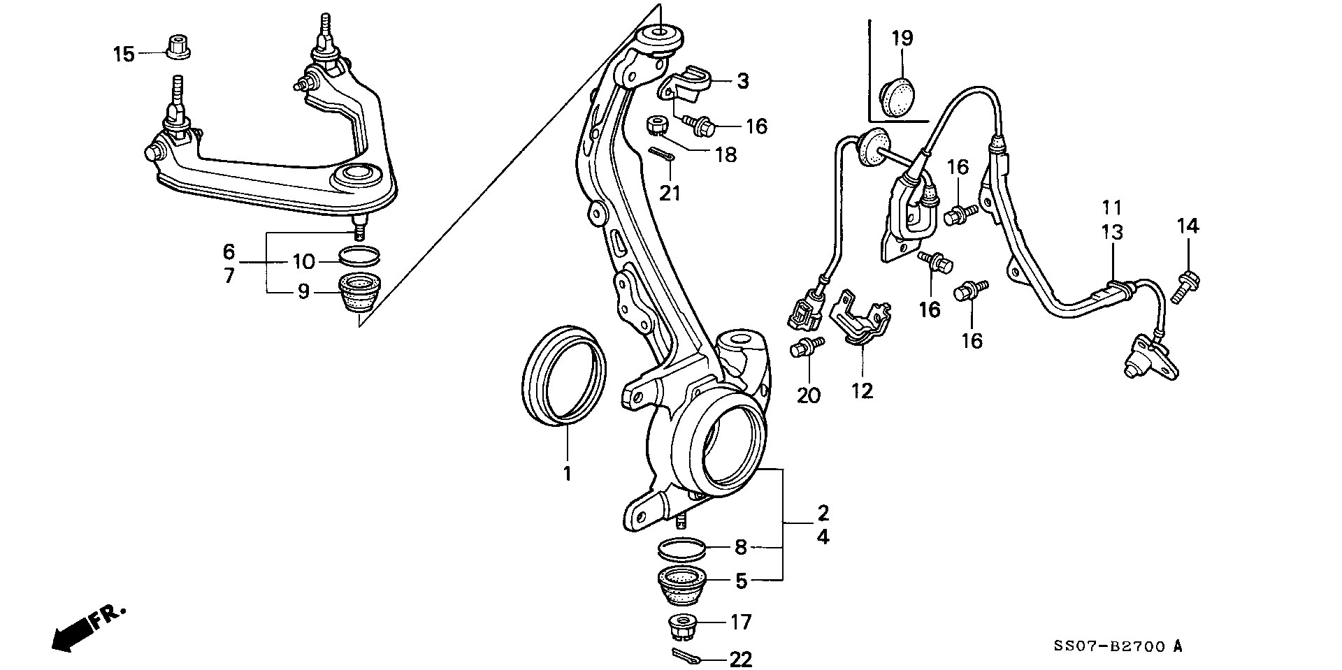 Honda 51450-SS0-A01 - Spona, vešanje točkova parts5.com