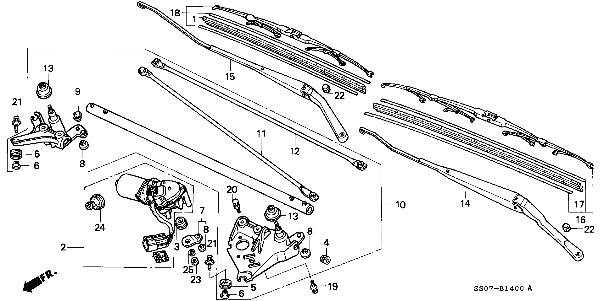 Honda 76630-SM4-A01 - Щетка стеклоочистителя parts5.com