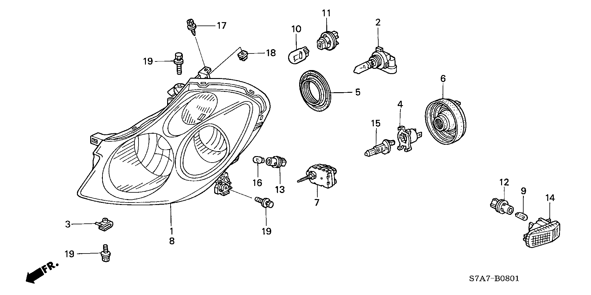 Honda 33103-SL5-A02 - Żiarovka pre hmlové svetlo parts5.com