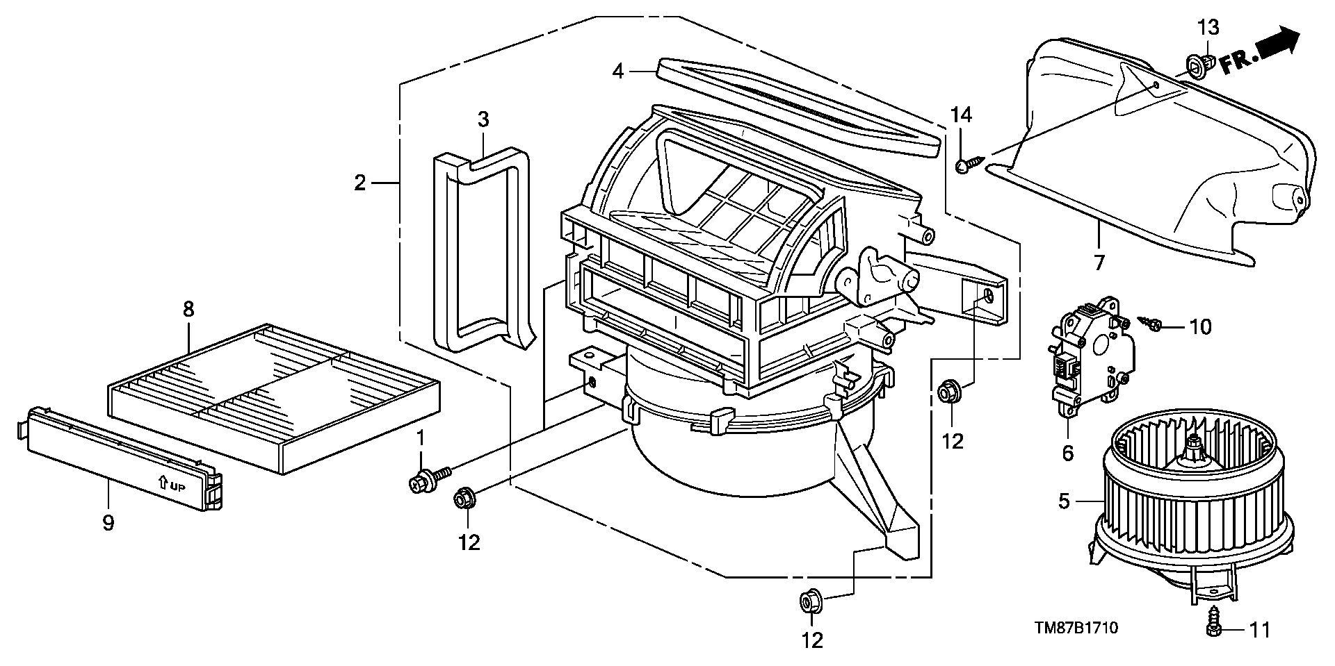 Honda 79310TJ5F02 - Interior Blower parts5.com