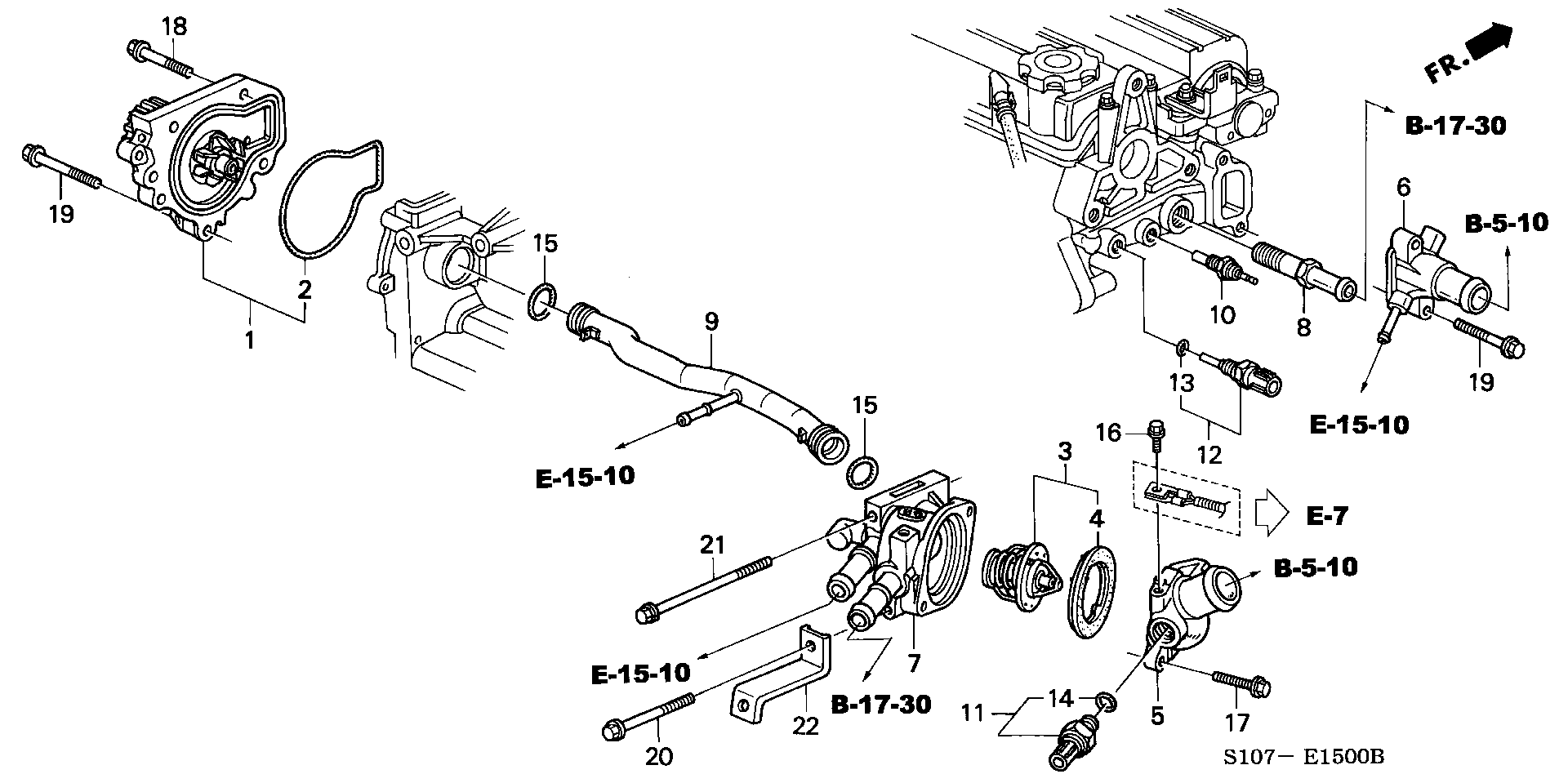 Honda 19301-P08-315 - Termostat,lichid racire parts5.com