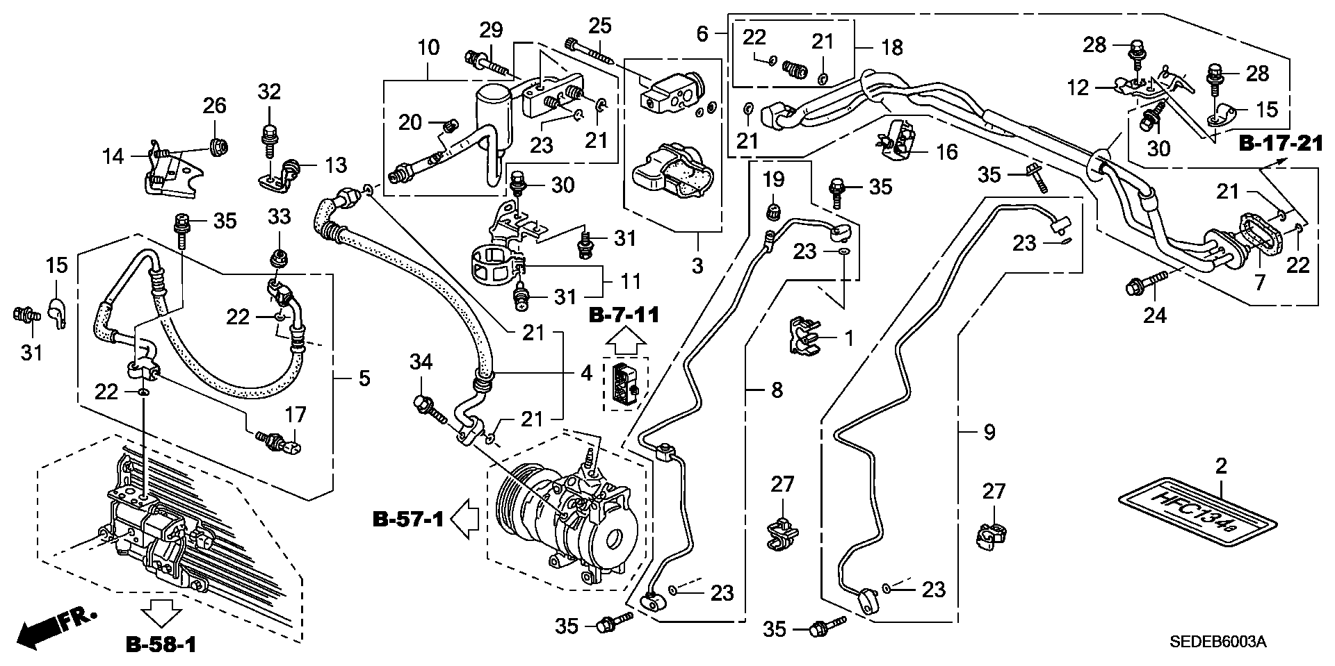 Honda 80450S7S003 - Przełącznik ciśnieniowy, klimatyzacja parts5.com