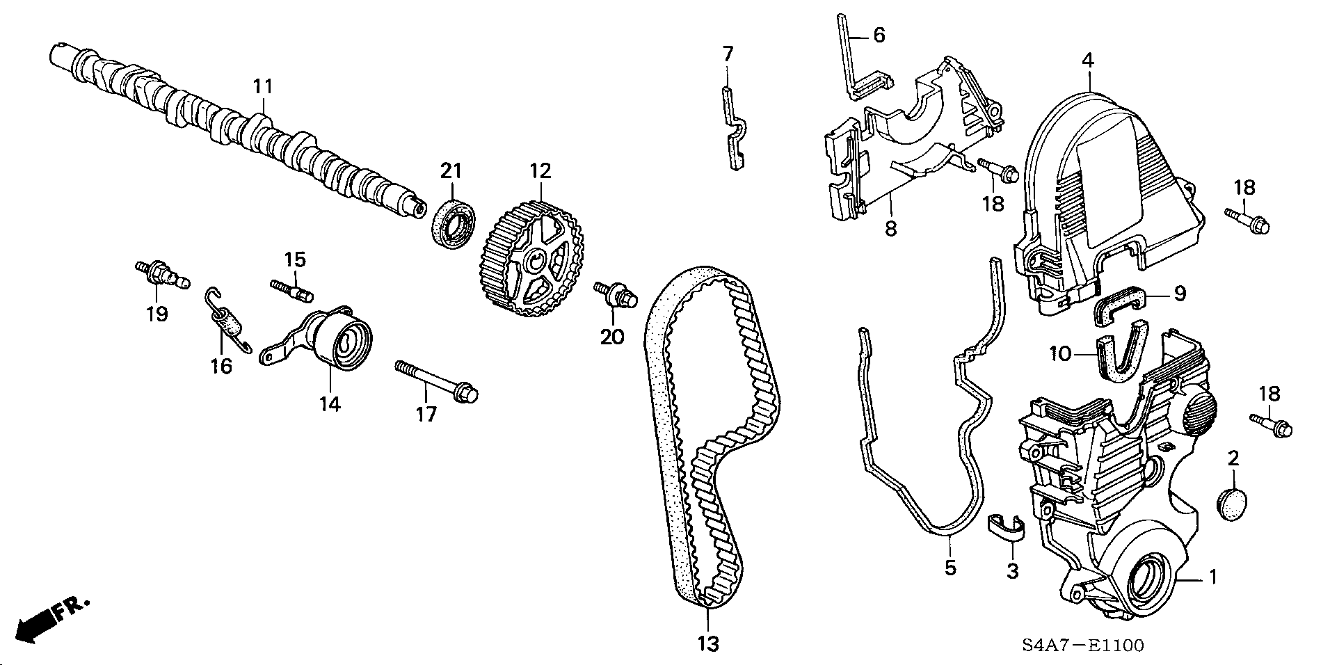 Honda 14510-P2A-004 - Kiristysrulla, hammashihnat parts5.com