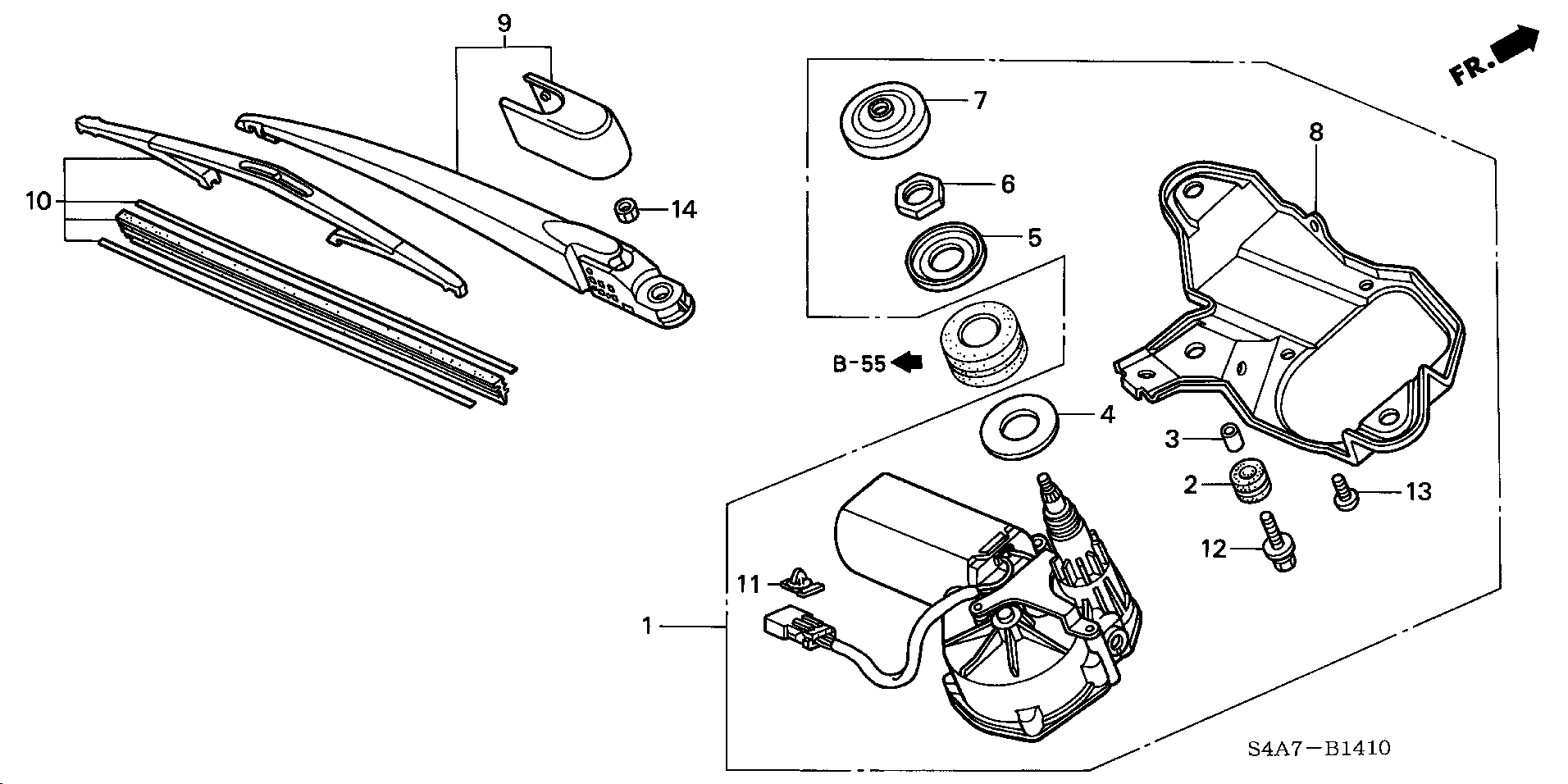 Honda 76730-S1C-E01 - Перо на чистачка parts5.com