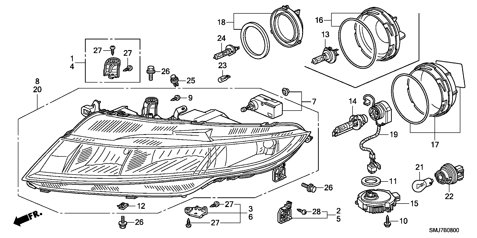 Honda 34901-S6D-G01 - Izzó, műszerfal-világítás parts5.com