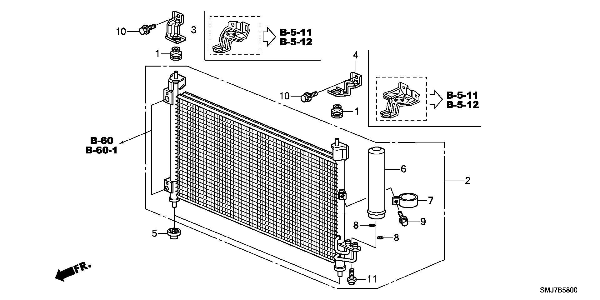 Honda 80 351 SMG E02 - Осушитель, кондиционер parts5.com