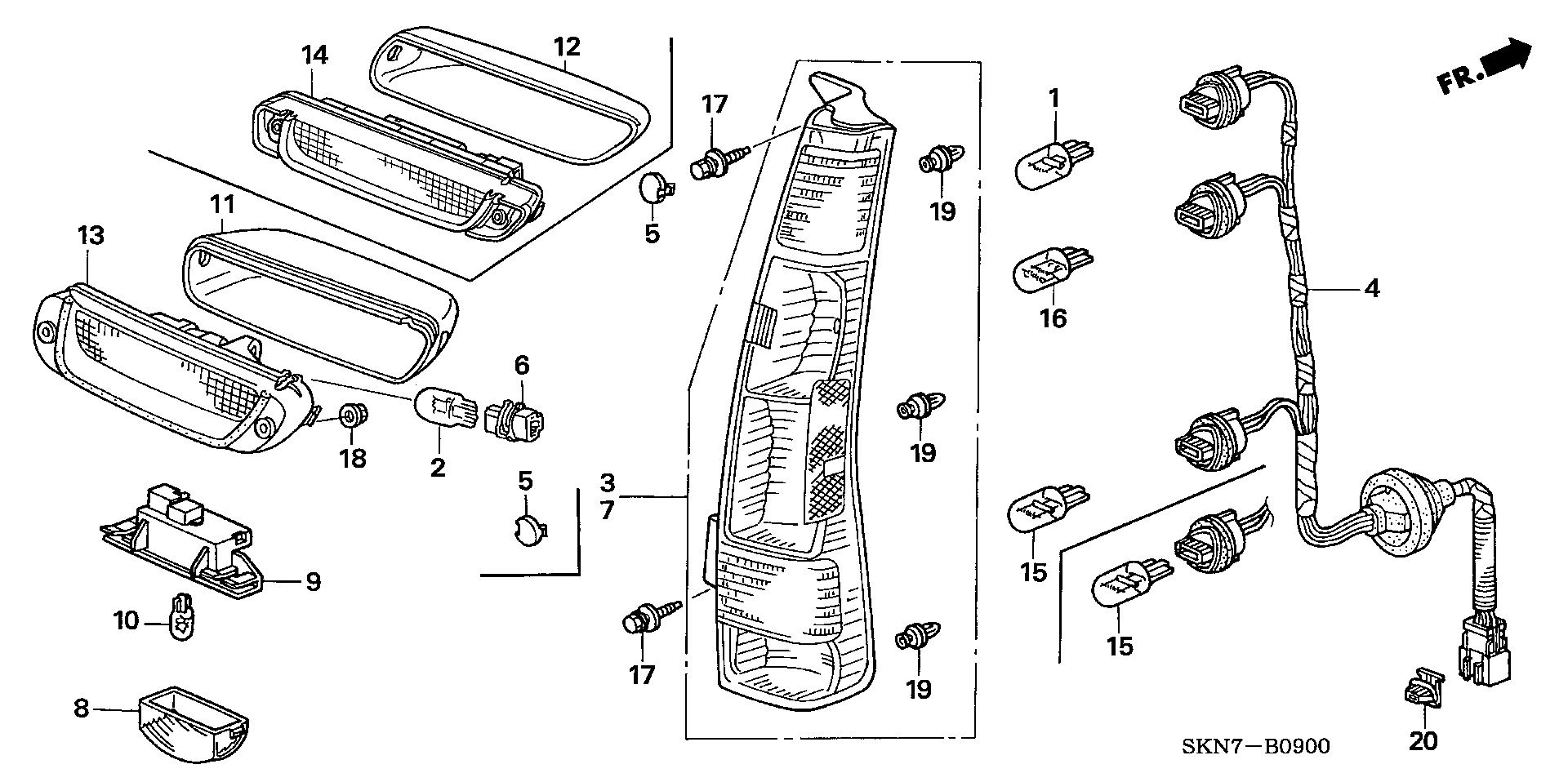 Honda 34103S2K003 - Лампа накаливания, противотуманная фара parts5.com