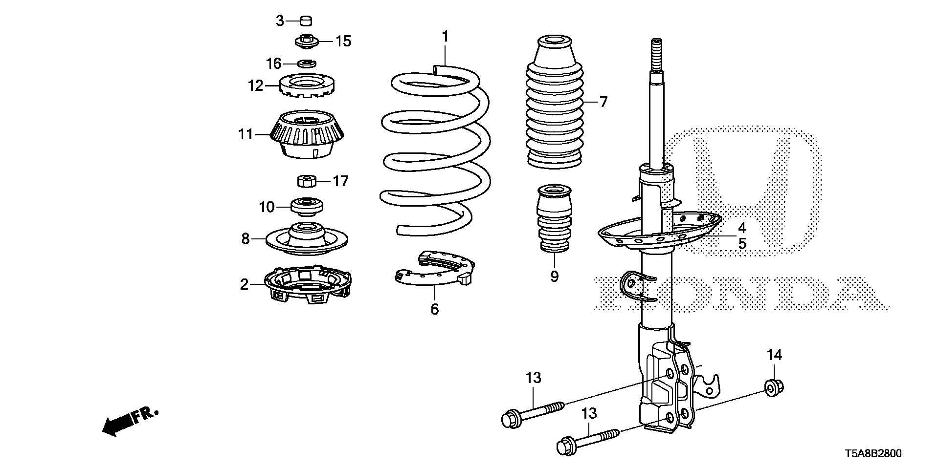 Honda 51726SFA005 - Top Strut Mounting parts5.com