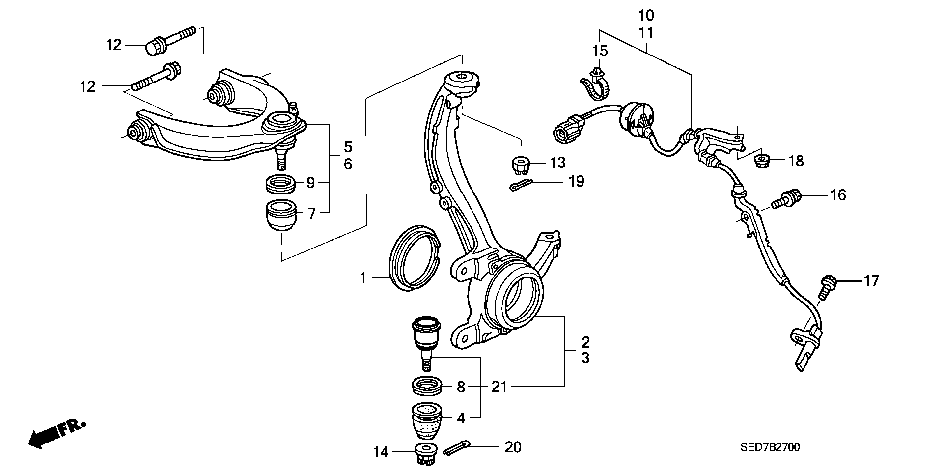 Honda 51210-SDA-A01 - Hlava příčného táhla řízení parts5.com