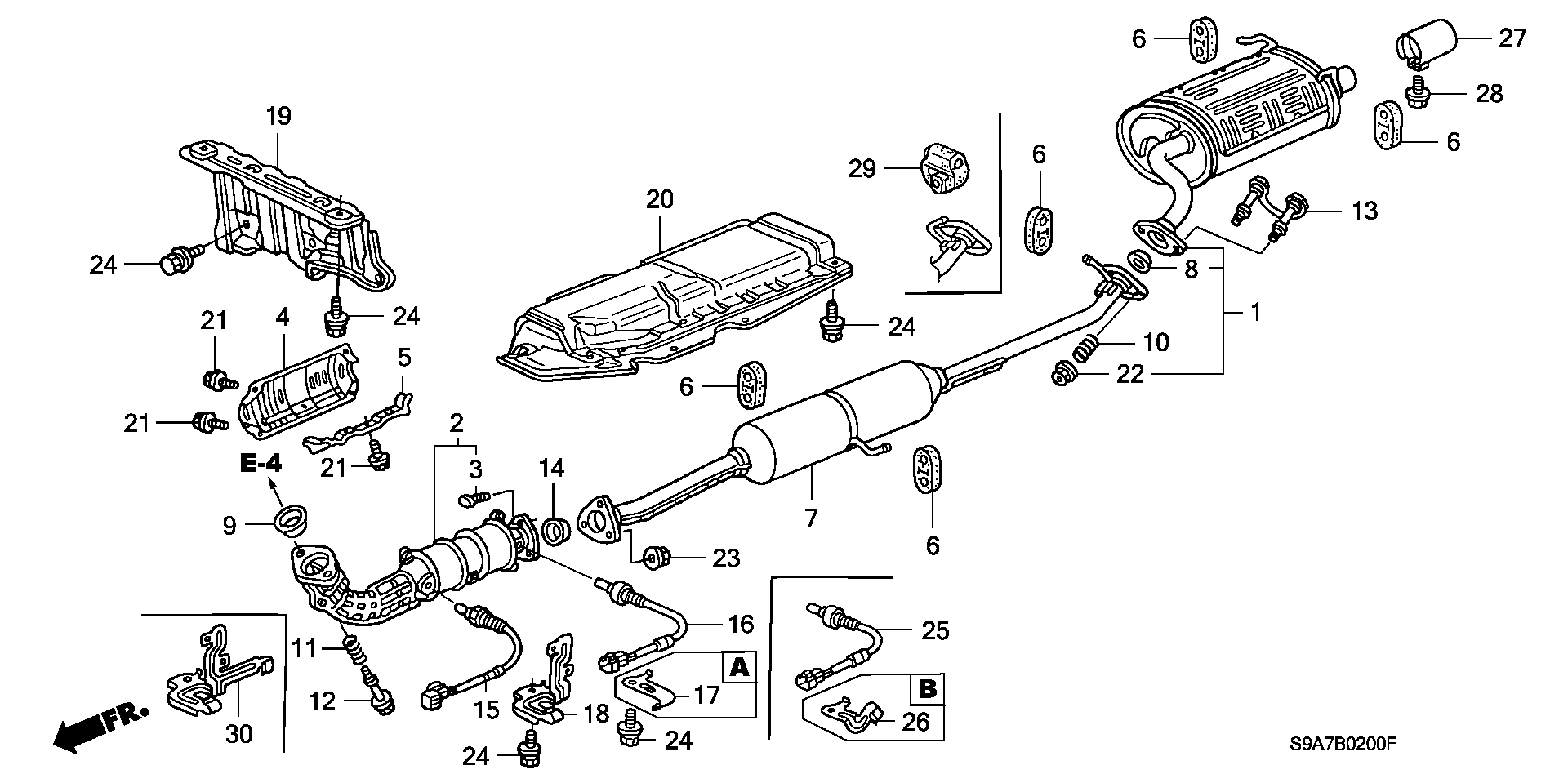 Honda 36531-PNB-G01 - Lambdatunnistin parts5.com