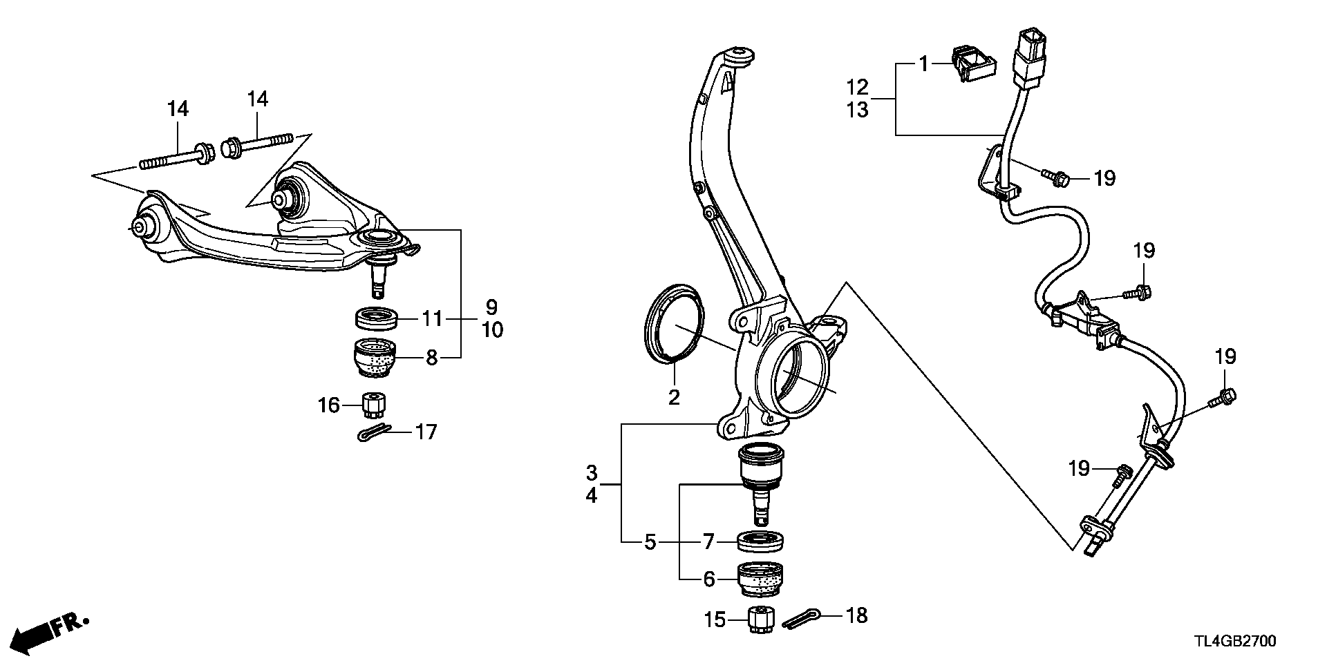 Honda 51215TA0020 - Pallonivel parts5.com