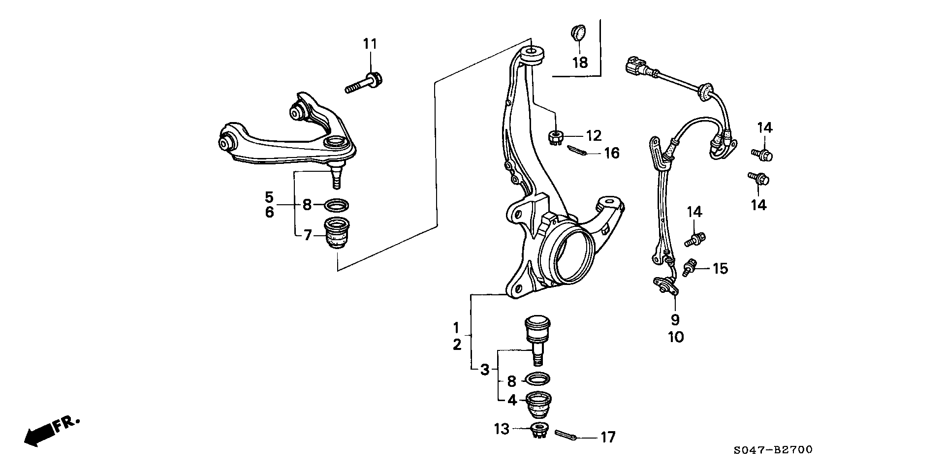 Honda 51460-S04-013 - Upravljač, ovjes kotača parts5.com