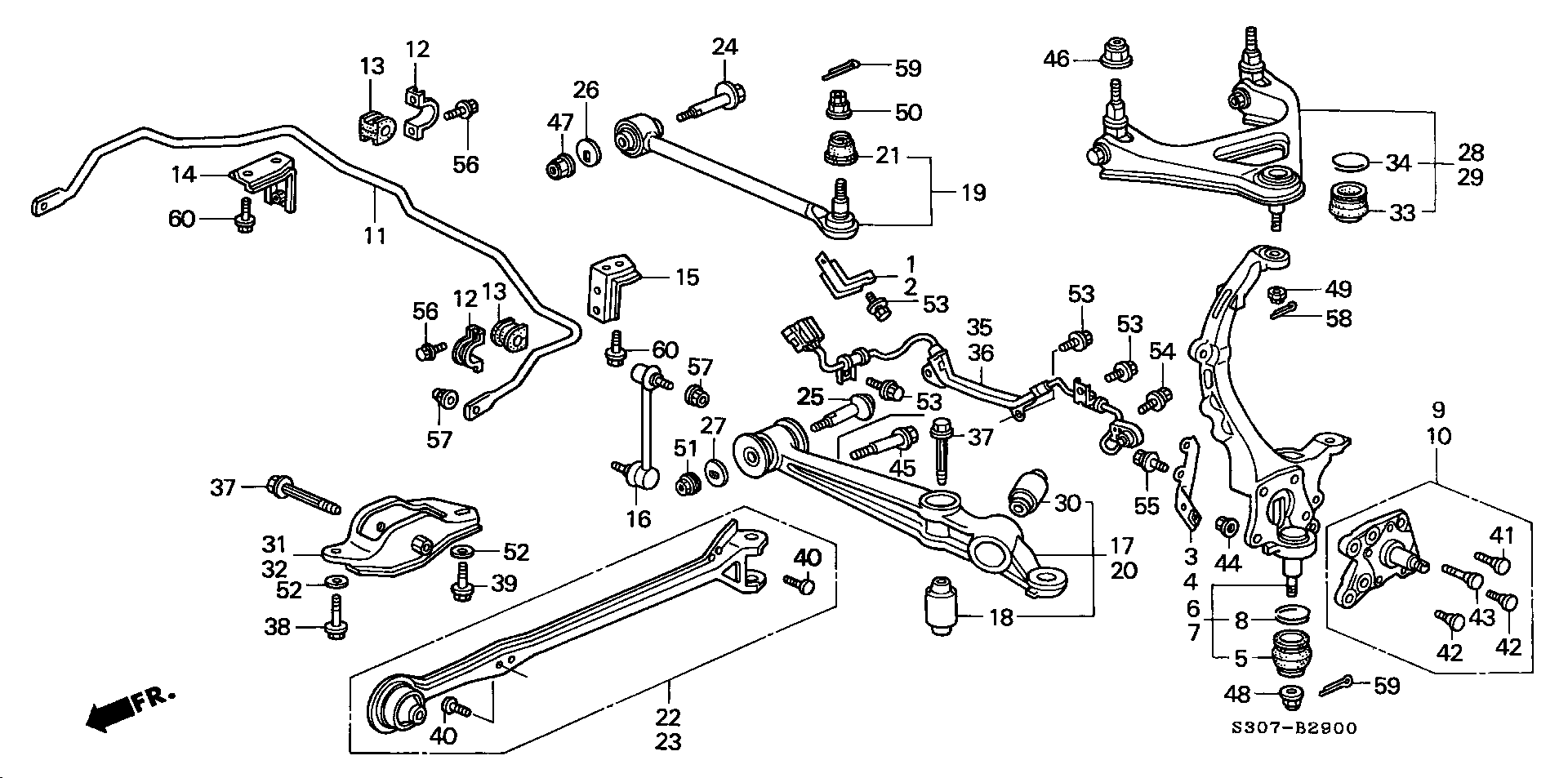 Honda 52400-S30-003 - Spona, vešanje točkova parts5.com