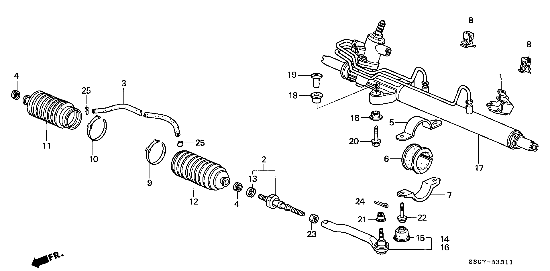 Honda 53534-SL4-J01 - Комплект маншон, кормилно управление parts5.com