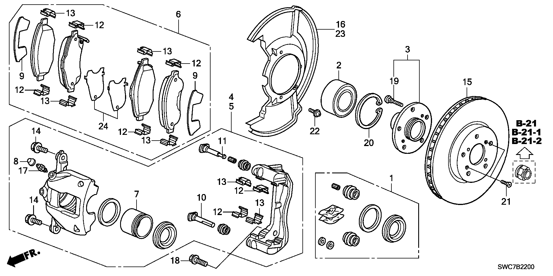 Honda 44300-SWW-E01 - Set rulment roata parts5.com