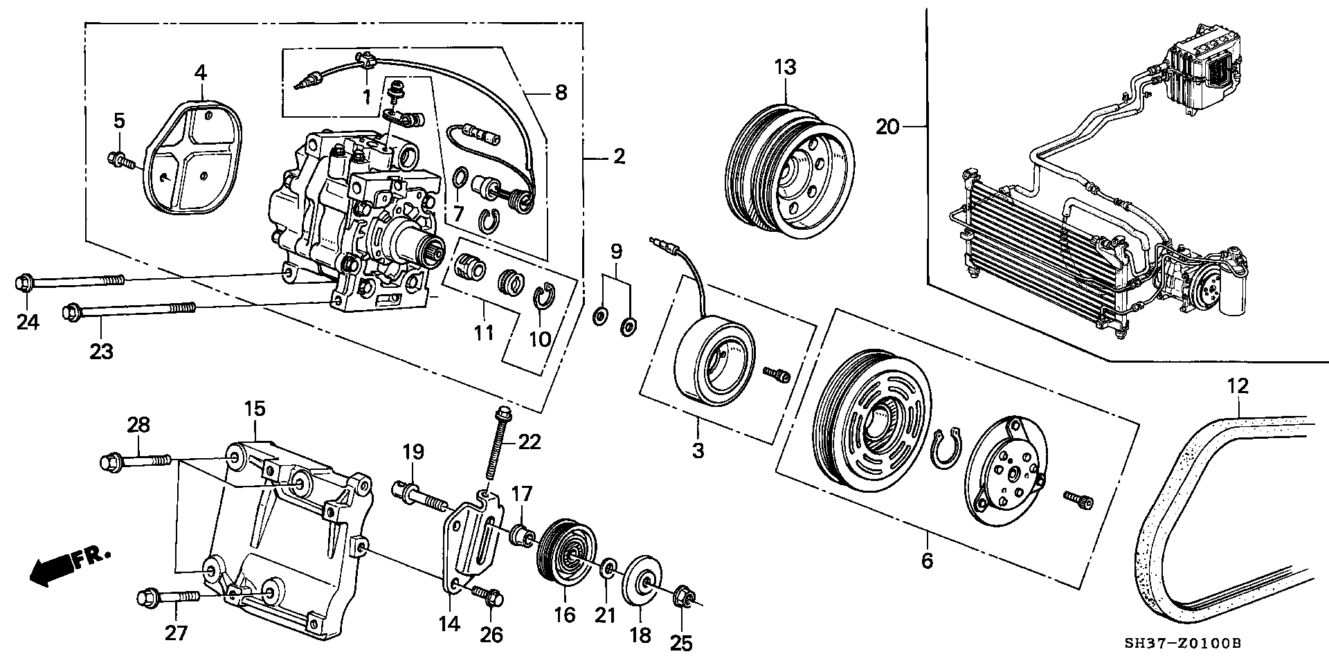 Honda 38920-PM3-003 - Поликлиновой ремень parts5.com